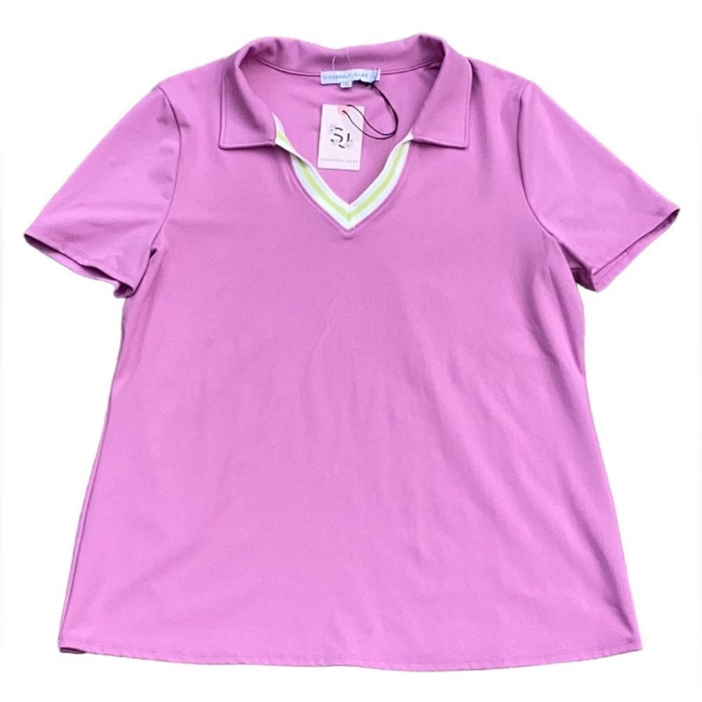 SINCERELY JULES NWT WOMENS LARGE V NECK ACTIVE WEAR TOP BLOUSE LARGE - Picture 5 of 8